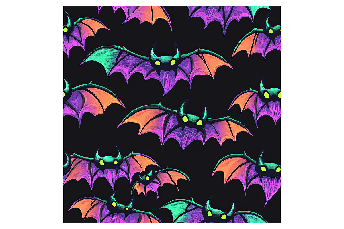 Neon Halloween Digital Paper, a Pattern Graphic by Chromolume Studio (Photo 13 of 28)