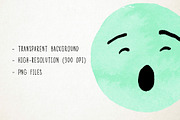 Watercolor Emotions Clipart, Emojis, an Object Graphic by Paulaparaula (Thumbnail 3 of 3)