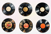 Vintage Vinyl Record Clipart, an Illustration by CreationArt (Thumbnail 4 of 5)