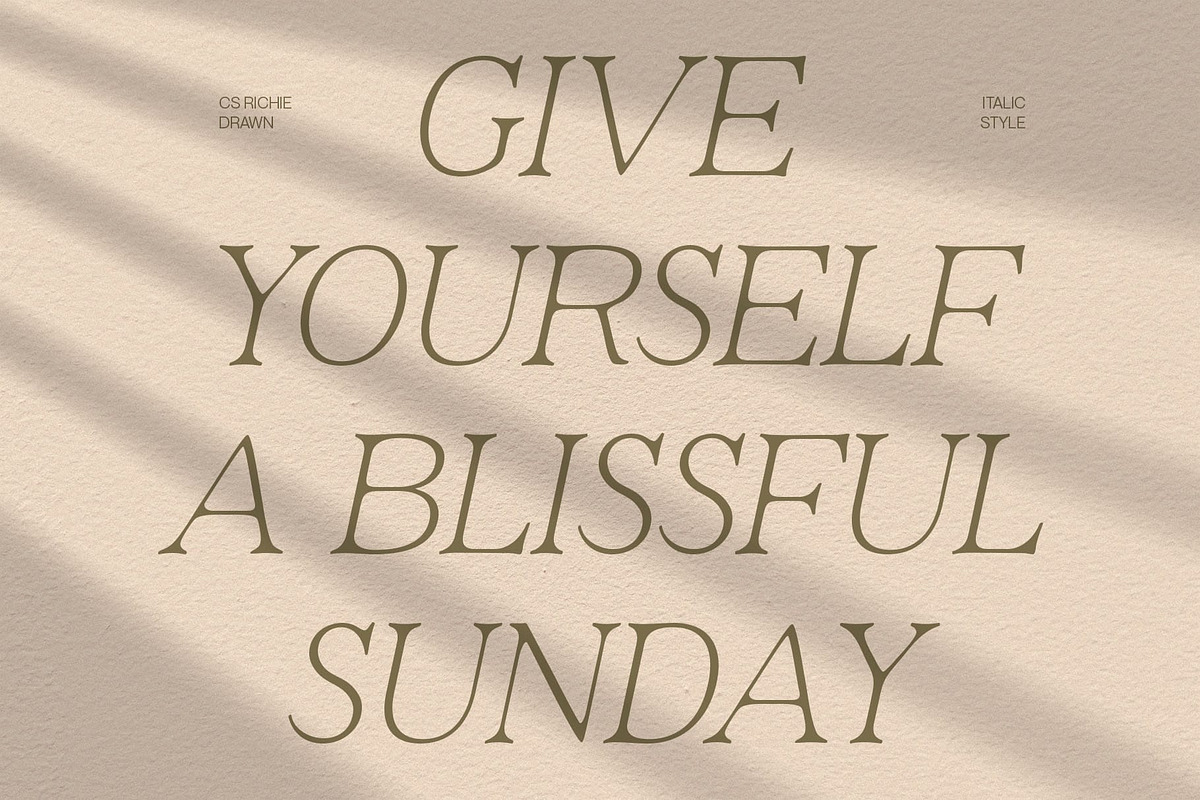 CS Richie Drawn, a Serif Font by Craft Supply Co. (Photo 2 of 8)