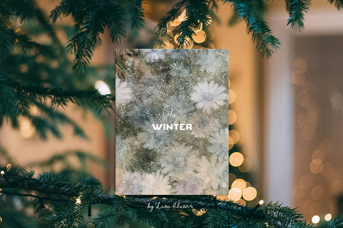 Hand-Painted Winter Backgrounds, a Background Graphic by Lana Elanor (Photo 13 of 16)
