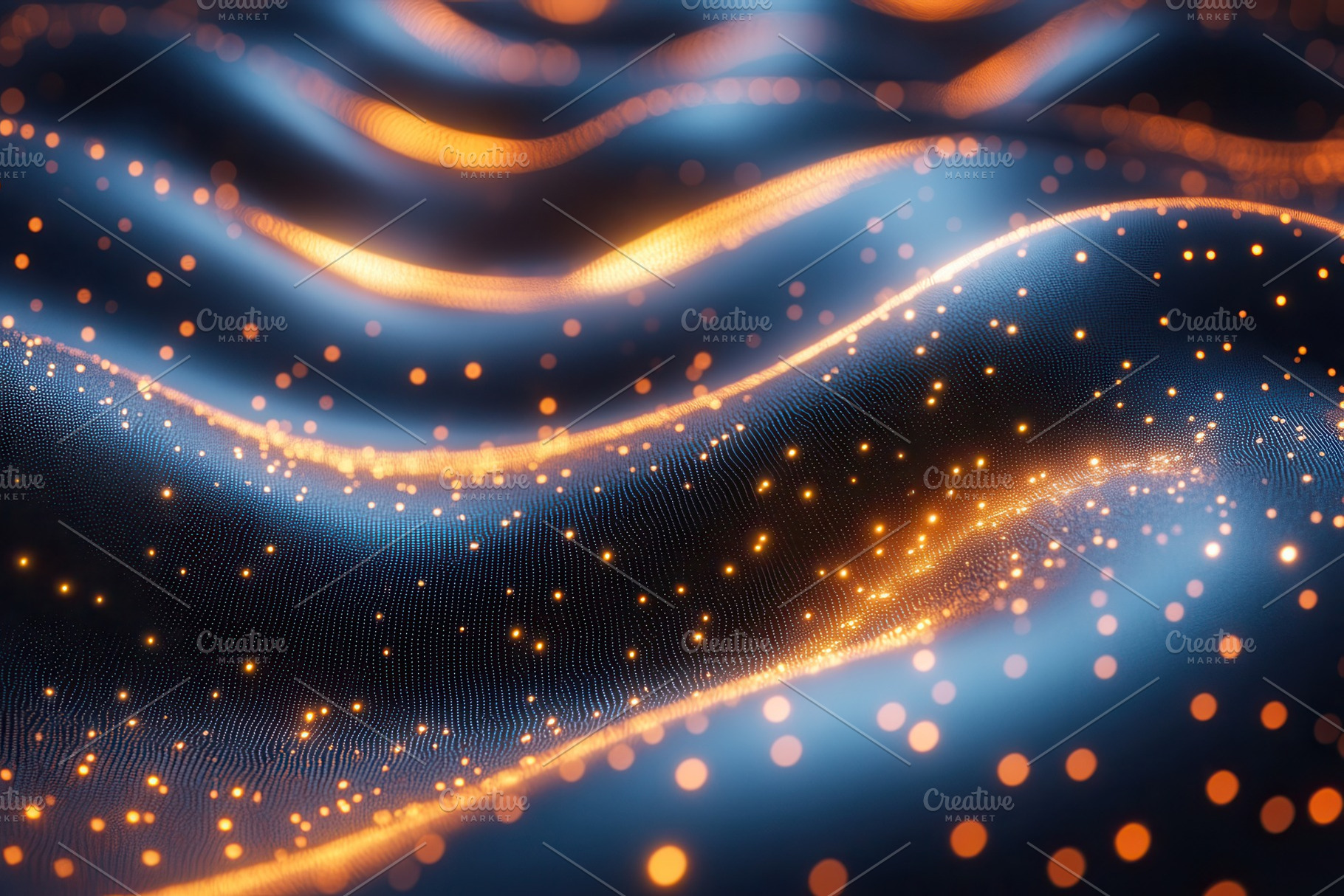 Flowing patterns of light create a m, a Photo by Tanuart