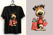 Whimsical Dogs Valentine's Day Clipa, an Illustration by SVGArt (Thumbnail 4 of 8)