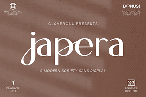 Japera - Modern Scripty Sans Display