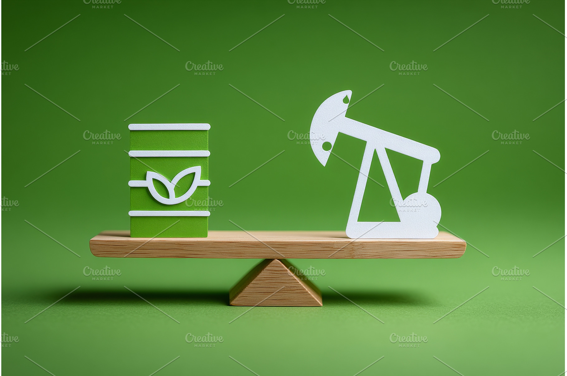 The concept of fossil fuel versus, a Business Photo by ZinetroN
