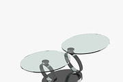 Modern table with two glass tabletop, a Furniture 3D Model by CGTales (Thumbnail 3 of 11)