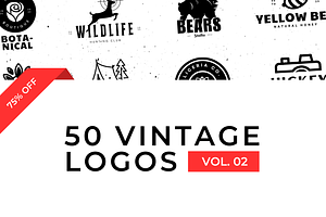 50 Vintage Logo Vol. 2, a Templates & Theme by Angkalimabelas