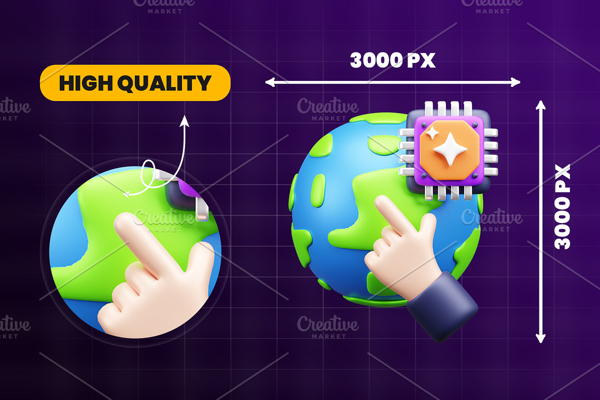 AI tech 3d Icon Pack, an Object 3D Model by Ui Stock (Photo 6 of 6)