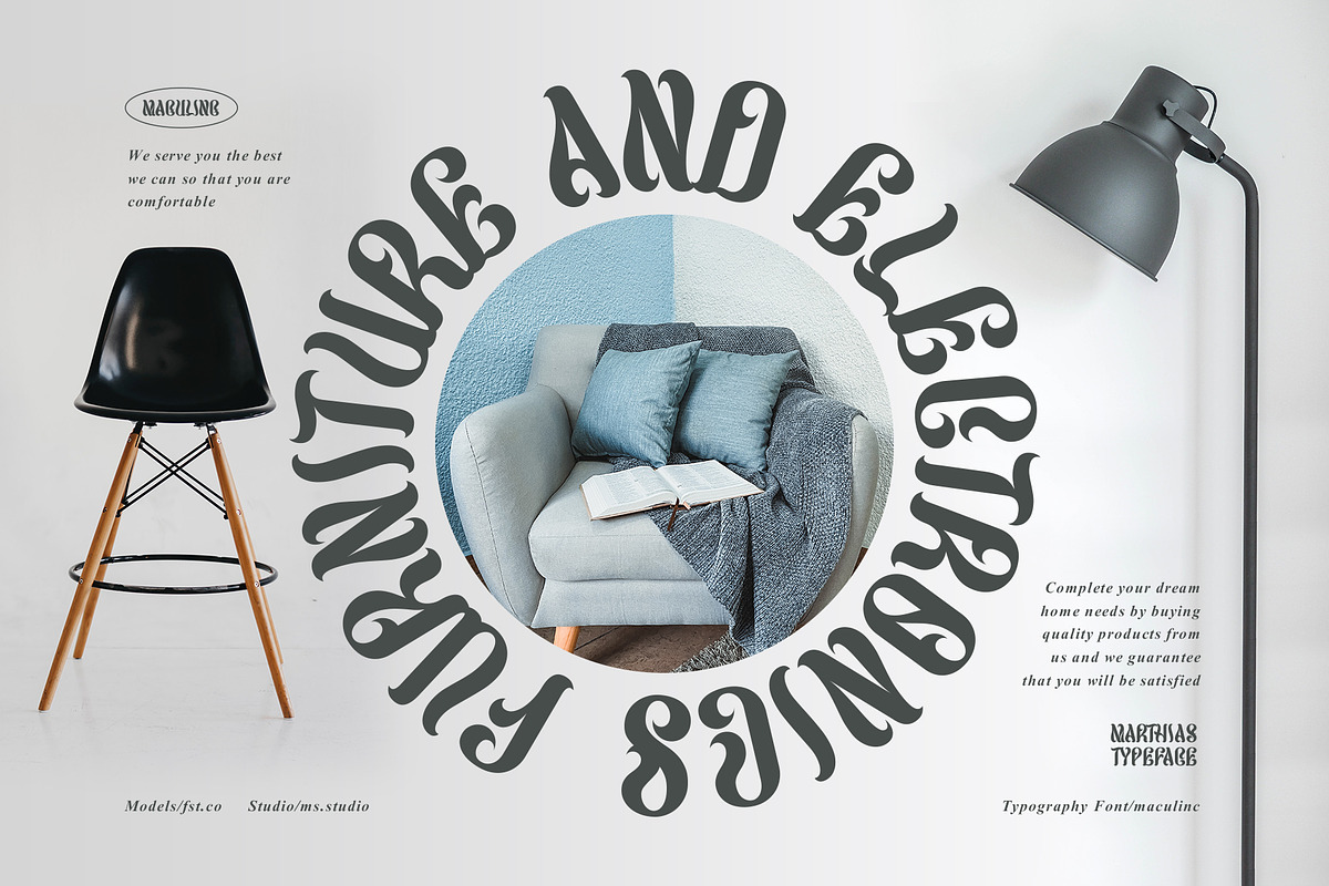 Marthias - Display Font, a Sans Serif Font by Maculinc Type (Photo 4 of 10)