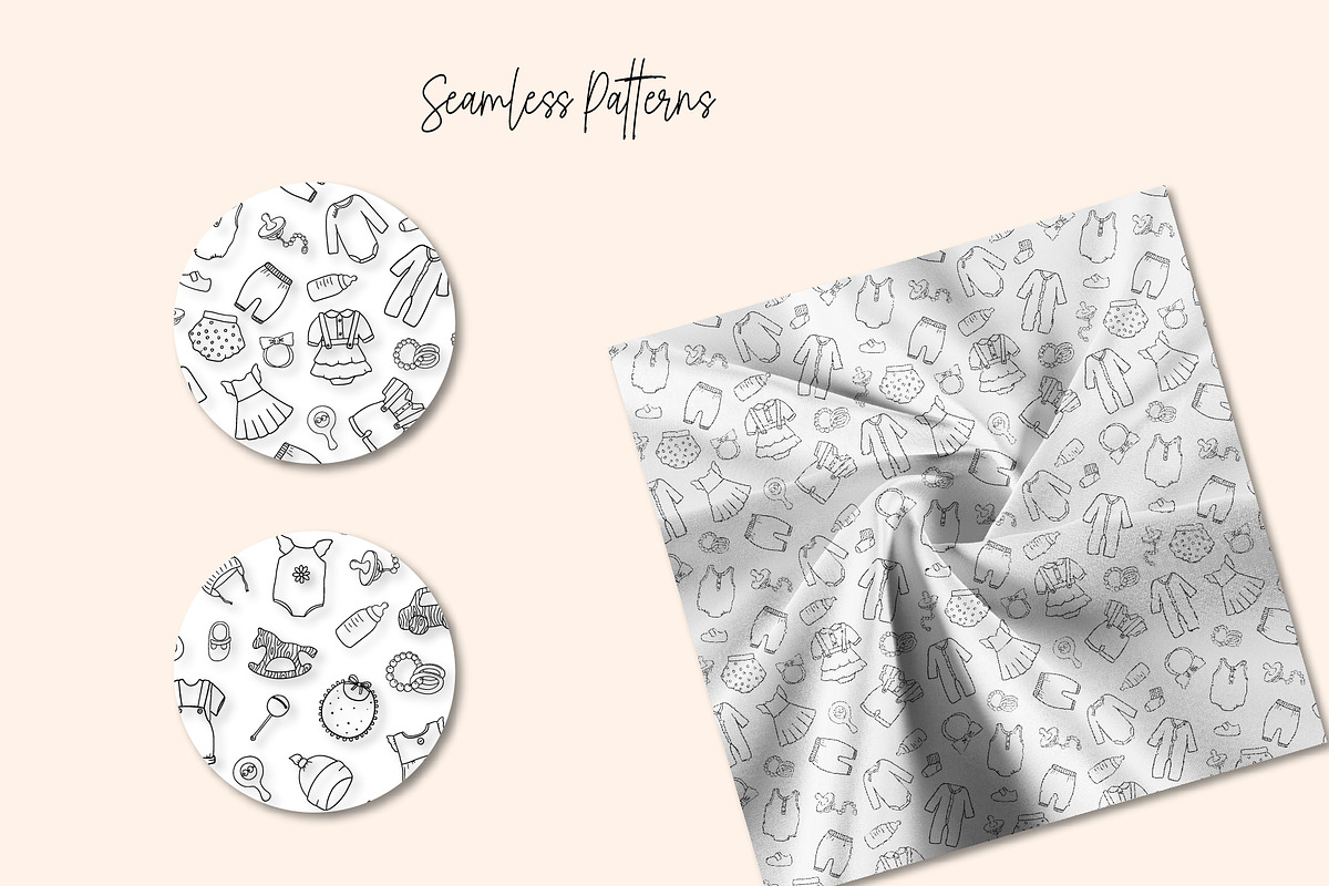 Baby line doodle set, an Object Graphic by ElenaPlatovaArt (Photo 6 of 10)