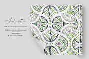 Lime Mandala Feather Damask on Black, a Pattern Graphic by SirenaArt (Thumbnail 3 of 10)