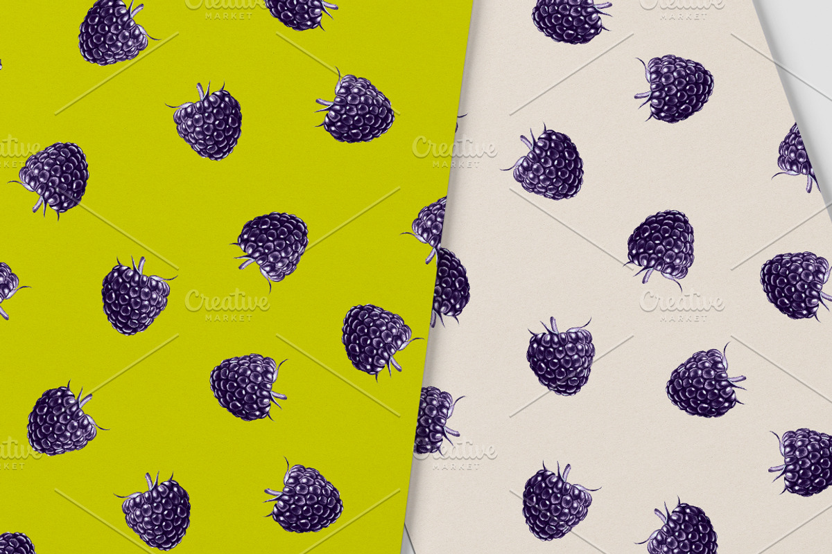 8 Raspberries Patterns & Brash, a Pattern Graphic by ZiziMarket (Photo 3 of 5)