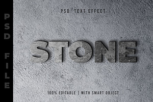 Text Effect Stone Texture