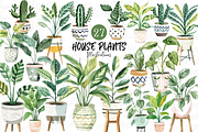 House Plants Clipart Potted Plants, a Decorative Illustration by Paper Artsthetics (Thumbnail 1 of 8)