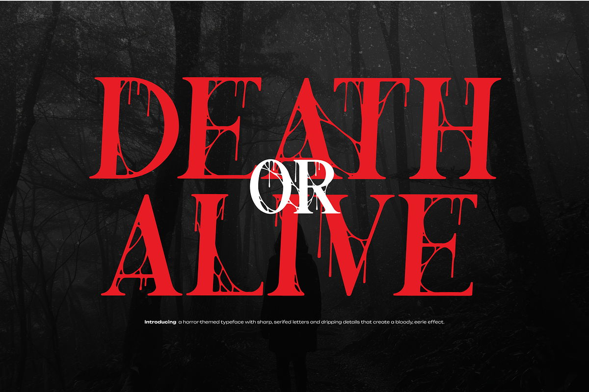 Nothing Inside | Horror Typeface, a Serif Font by Denustudios (Photo 9 of 12)