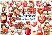 Red Mother's Day Clipart, a Seasonal Illustration by Rose Art (Thumbnail 1 of 4)