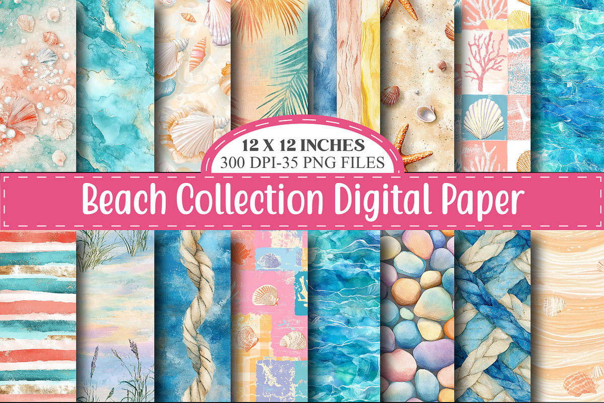 Beach Textures Collection, a Pattern Graphic by designcity5 (Photo 1 of 5)