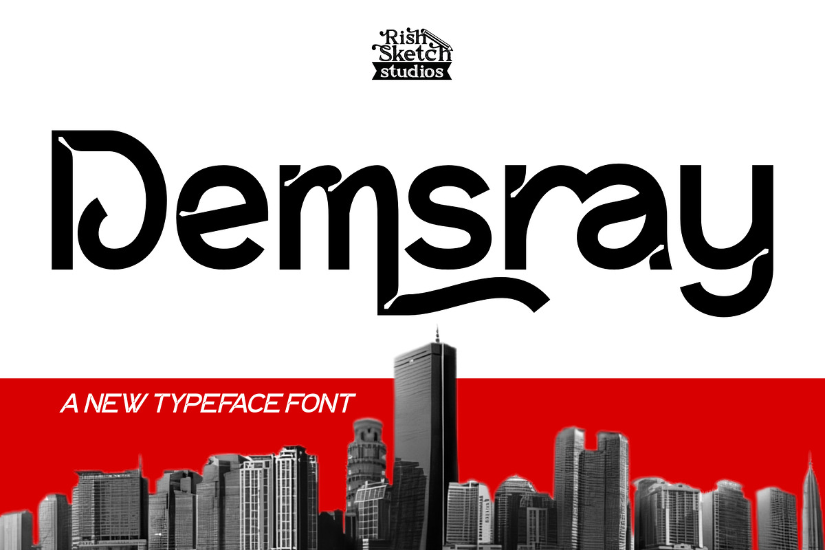 Demsray - Sans Serif Typeface Font, a Sans Serif Font by Rishsketch (Photo 1 of 15)