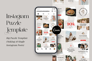 Instagram Puzzle Template in CANVA