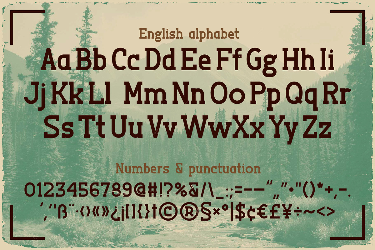 Outdoors Vintage Label Font, a Slab Serif Font by JumboDesign (Photo 3 of 6)