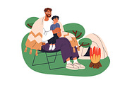 Fathers spend time with children set, a Person Illustration by Good Studio (Thumbnail 10 of 10)