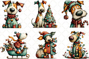 Whimsical Christmas Dog Clipart, an Illustration by Black Bird Studio (Thumbnail 6 of 6)