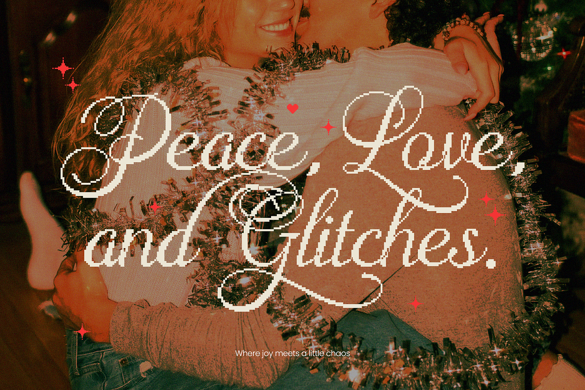 Glitchpen - Pixelated Swash Font, a Script Font by Inviline.co (Photo 8 of 13)