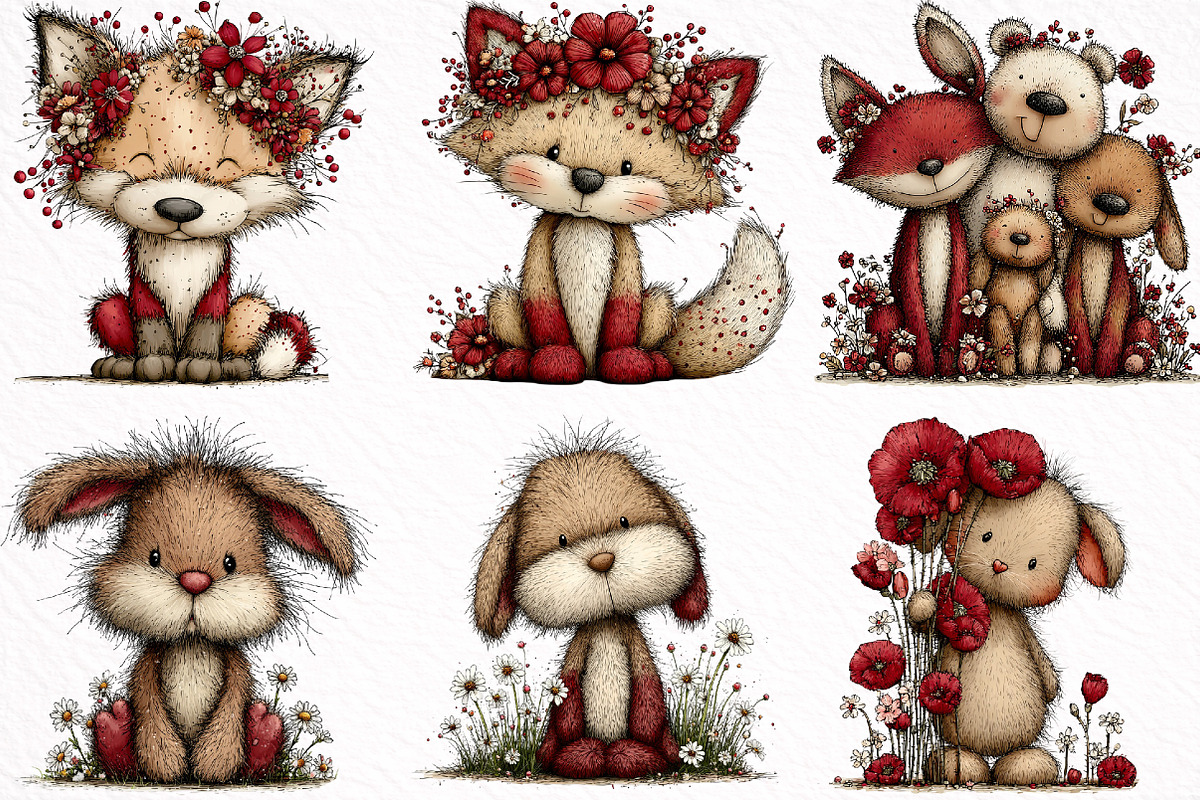 Whimsical Summer Baby Animals Clipar, an Illustration by DreamArtGraphic (Photo 3 of 7)