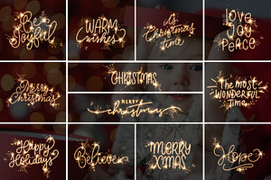 12 Christmas sparkle photo overlays
