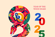 2025 Happy New Year!, a Seasonal Illustration by MoleskoStudio (Thumbnail 6 of 8)