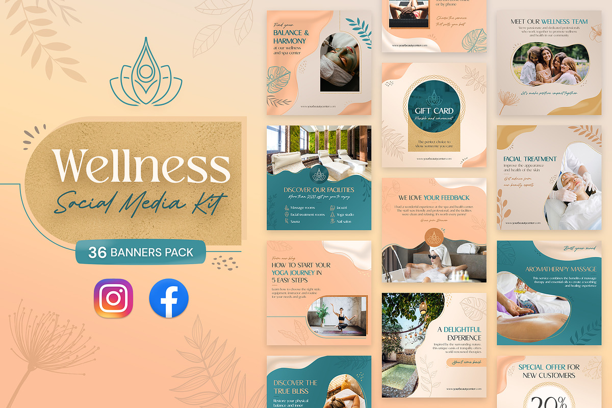 Social Media Kit - Spa and Wellness, a Social Media Template by Brandify Studio (Photo 1 of 7)