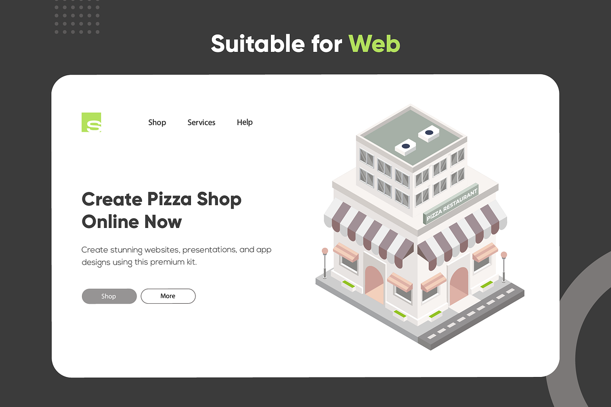 Isometric City Building Illustration, a Finance Illustration by Brickclay (Photo 4 of 9)