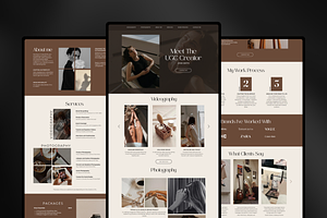 UGC Portfolio Wix Website Template