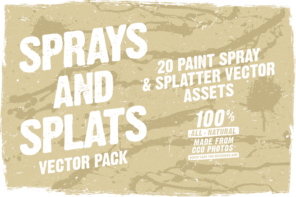 Sprays and Splats - Vector Pack, a Texture Graphic by Downloads for Designers (Photo 1 of 6)