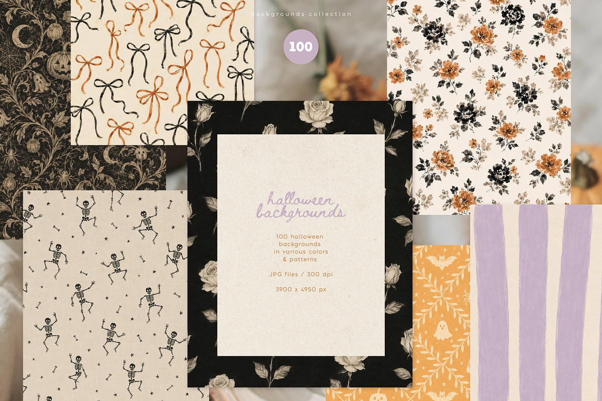 100 Halloween Backgrounds, a Background Graphic by PeDe Designs (Photo 5 of 19)