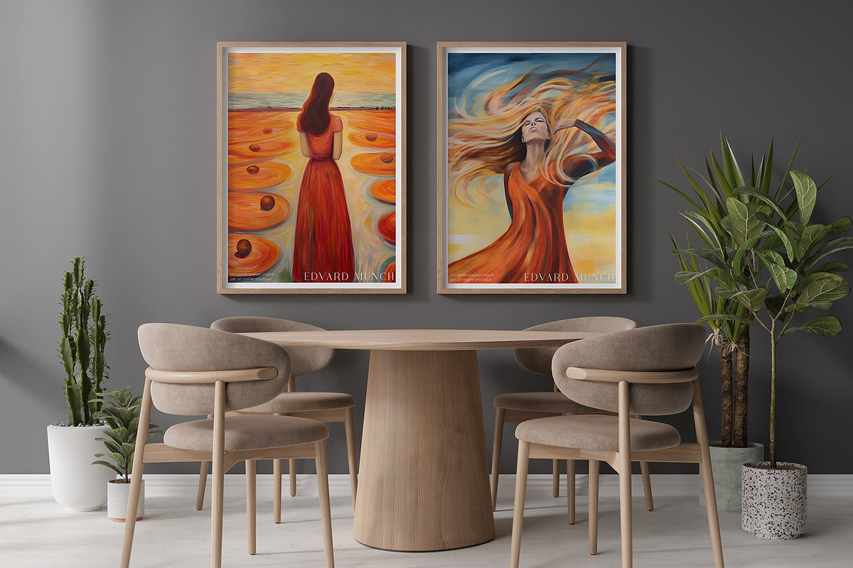 Art Print Poster Edvard Munch Style, an Object Illustration by Vibrand Studio (Photo 3 of 12)