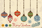 Christmas baubles set and patterns, a Decorative Illustration by Olillia (Thumbnail 2 of 18)