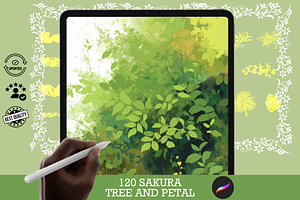 Foliage Nature Procreate Brushes, a Brush Add-On by Cozy Brushery