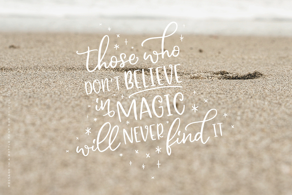 Message In A Bottle Font Duo preview 5
