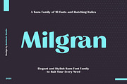 Milgran Sans Font Family, a Sans Serif Font by Kulokale (Thumbnail 1 of 10)