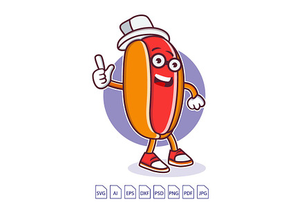 Hotdog Cartoon Vector Graphic Icon