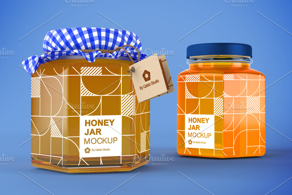 Honey Jar Mockup, a Cups & Container Mockup by Qaleb Studio (Photo 4 of 13)