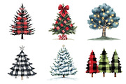 Buffalo Plaid Christmas Tree Clipart, an Illustration by Daily.Designs (Thumbnail 4 of 5)
