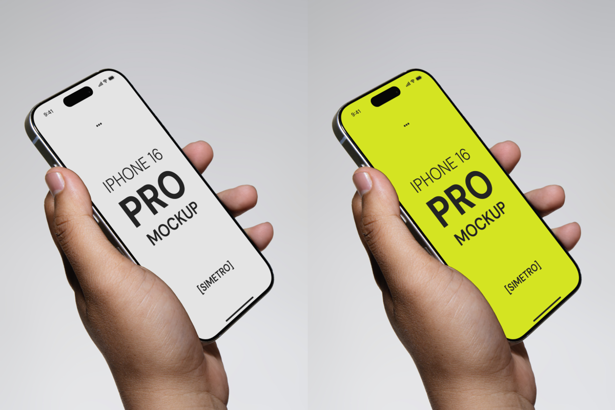IPhone 16 Pro Max Mockup - VOL, an iPhone Mockup by Simetrica Labs (Photo 3 of 4)