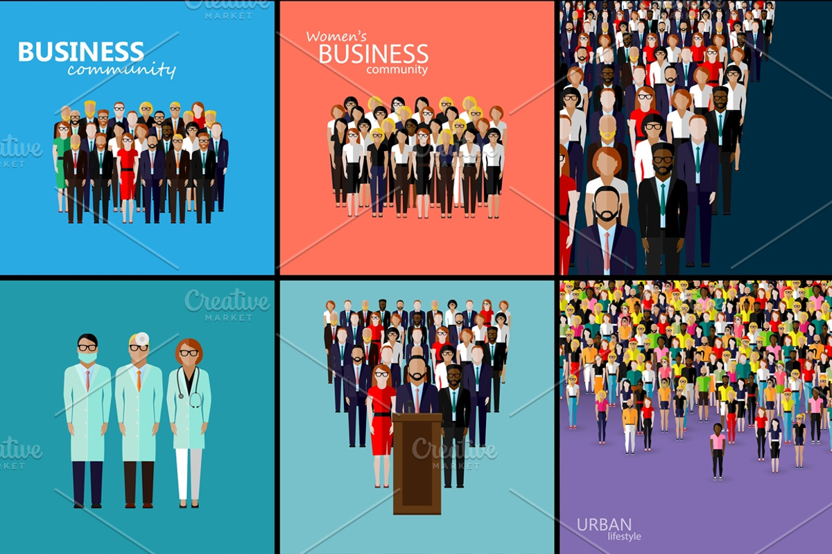 People. Flat vector set, a Healthcare Illustration by maximmmmum (Photo 4 of 7)