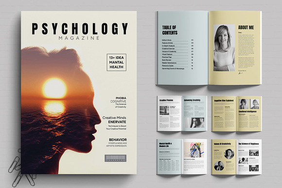 Psychology Magazine Template preview 7