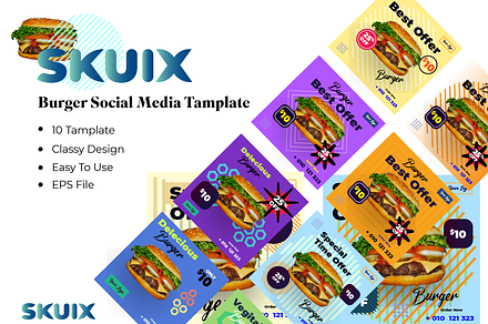 Burger Social Media Food Tamplate