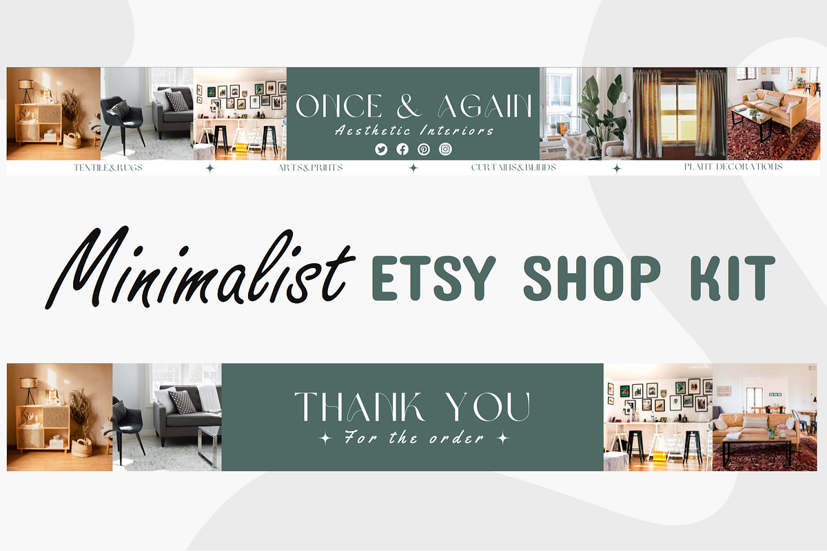 Minimalist Etsy Shop Kit, a Stationery Template by Local Marketing Templates (Photo 1 of 3)