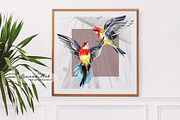 Colorful Parrots Clipart Set, an Animal Illustration by Leonaa art (Thumbnail 2 of 5)