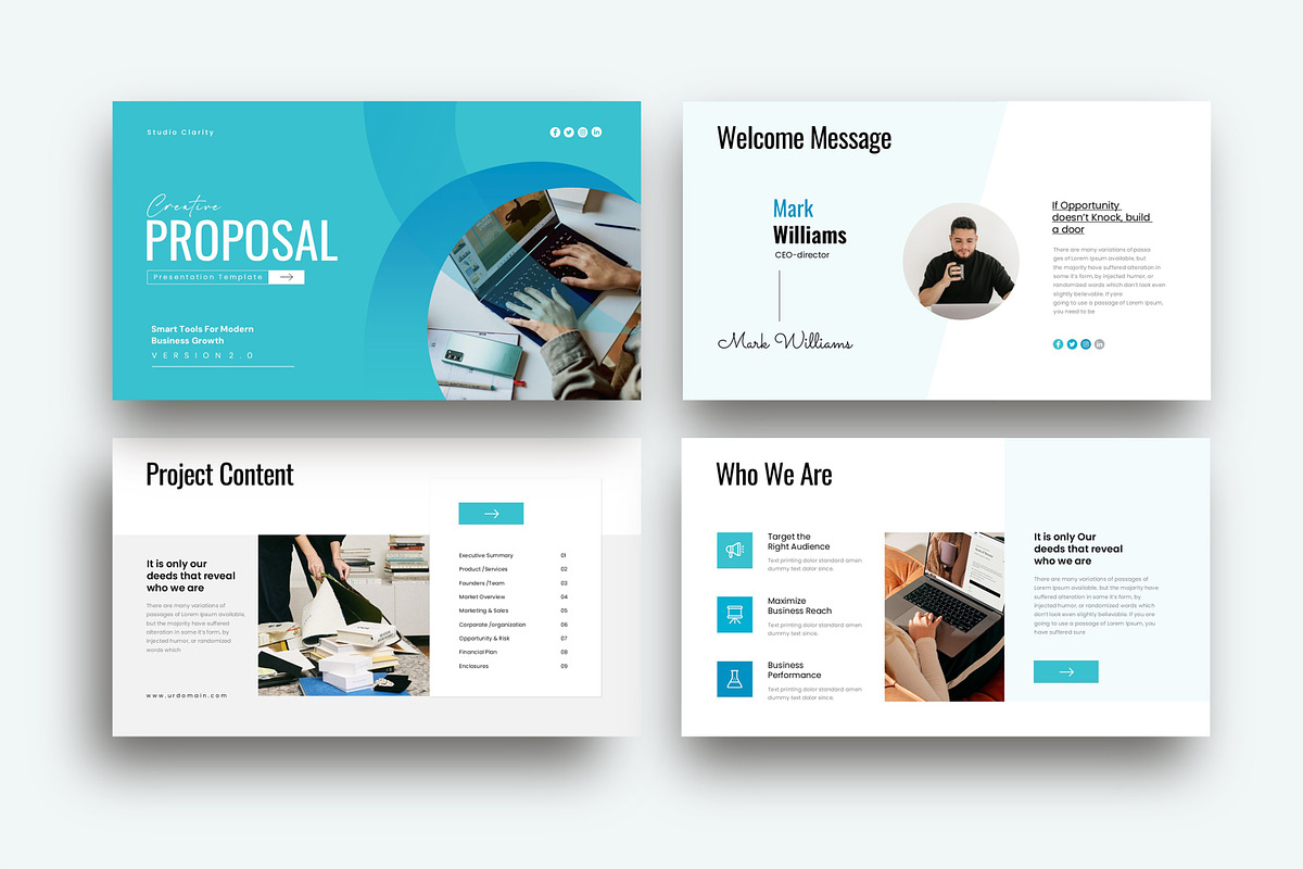 Project Proposal Presentation Templa, a Presentation Template by Studio_Clarity (Photo 2 of 5)